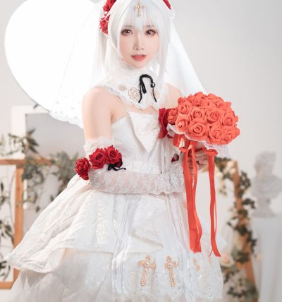 [面饼仙儿] 人气Coser 德丽莎婚纱